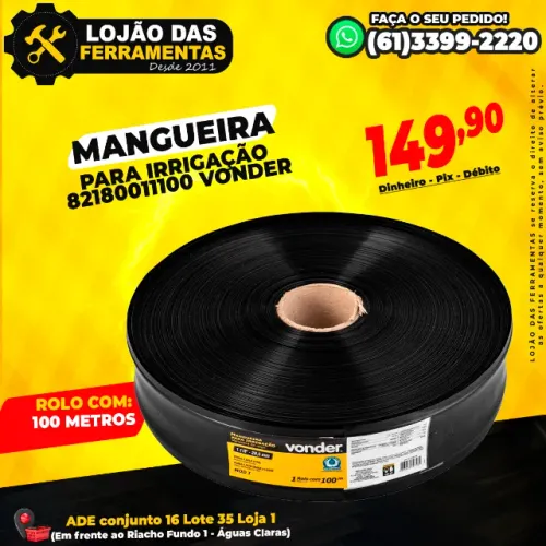 Mangueira Para Irrigação Rolo Com 100 Metros *00 Vonder