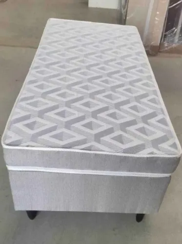 Cama box solteiro com design moderno
