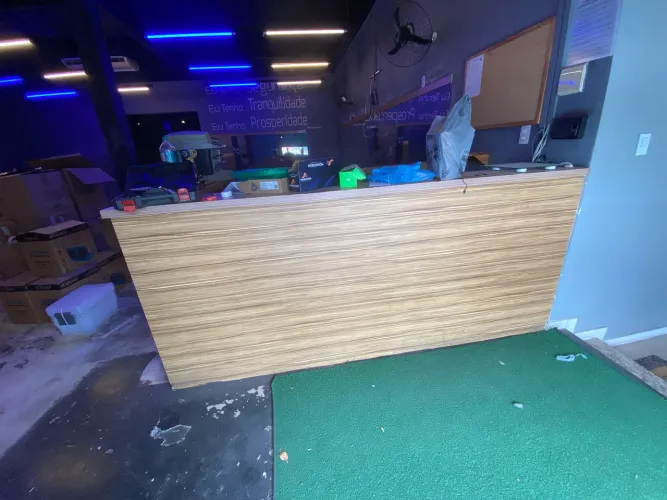 Balcão para Recepção e comércio todo em MDF 2,52x1,44