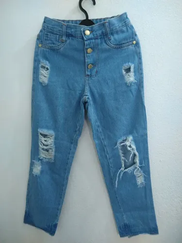 Calça Jeans 3 botões Infantil Tam. 10 Menina