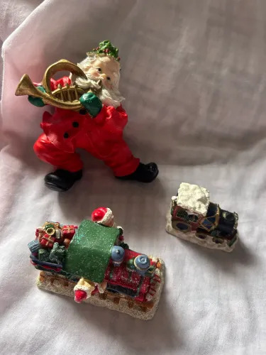 Kit enfeites de Natal em resina 