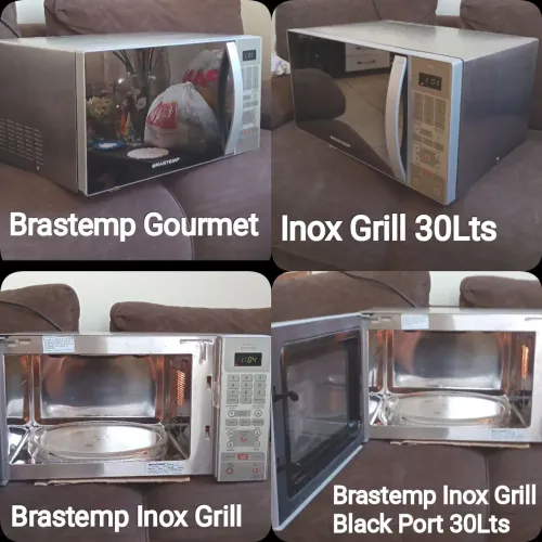 Microondas Brastemp Black Port Inox Grill 30Lts ( HIGIENIZADO )