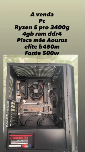 Pc Ryzen 5 pro 3400g b450m Aourus elite
