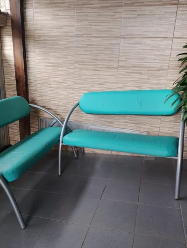 Sofás duplos para decoração azul bebê