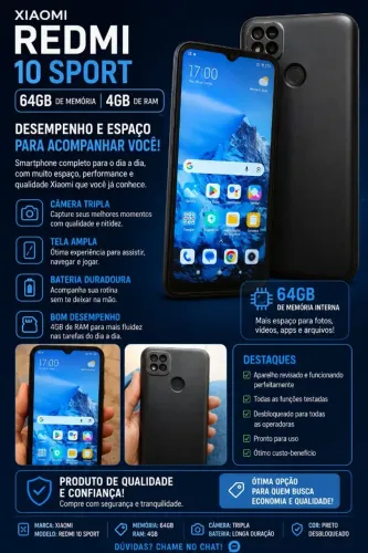 Celular redmi 10 a Sport