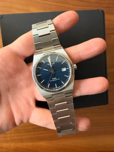Relógio tissot PRX 40mm azul automático full set