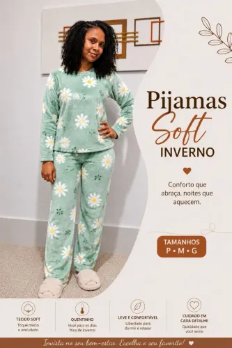 Pijama Soft feminino, Estampas lindas