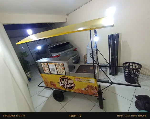 Carrinho de lanche completo 