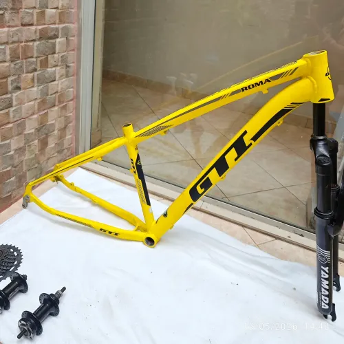 Quadro GT Roma 15 + Suspensão Yamada + Cubos GT e Catraca MTB