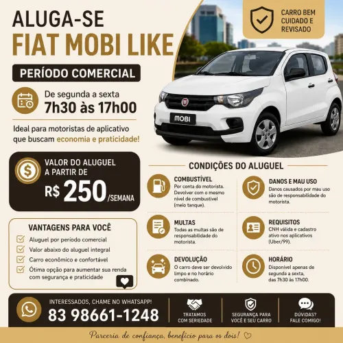 ALUGUEL DE CARRO PARA APP