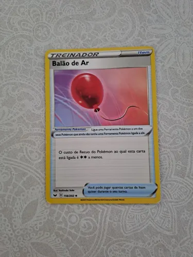 Carta pokemom balão de ar