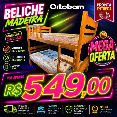Beliche Madeira R$ 549,00 Cobrimos Qualquer Oferta Novo a Pronta Entrega