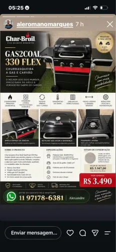 Churrasqueira a Gás e Carvão 