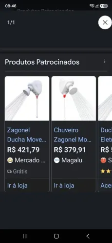 Chuveiro Zagonel c Led