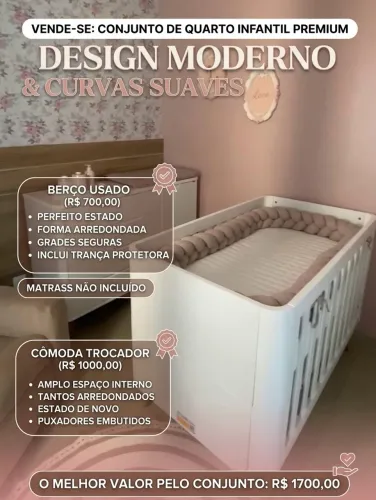 Vendo berço e cômoda