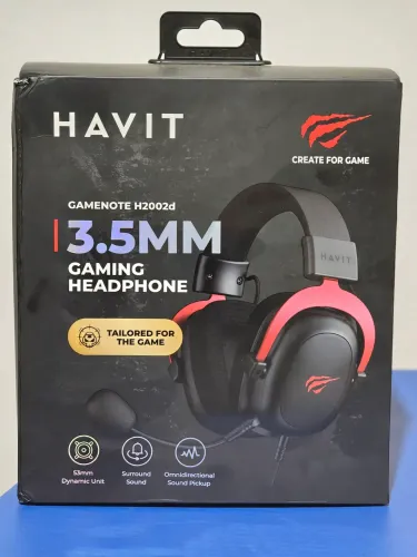 Headset Gamer Havit H2002d vermelho (Novo)