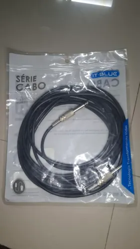 CABO DE AUDIO ESTÉREO P10 PARA P10 IT-BLUE 5 METROS NOVO.