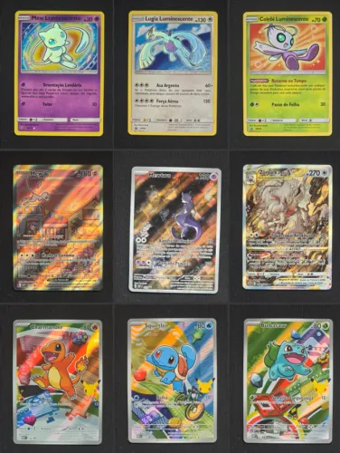 Cartas Mew EX, Mewtwo, Celebi, Parceiro Inicial, Zoroark - Pokemon TCG