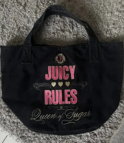 Bolsa Juicy Rules Queen of Sugar Preta Grande
