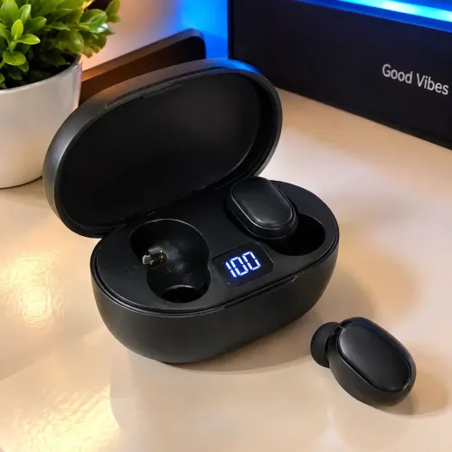 Fone de Ouvido Bluetooth AirDots TWS Sem Fio - Display LED, Case e Microfone