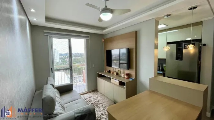 Apartamento mobiliado e decorado com sacada e infraestrutura completa