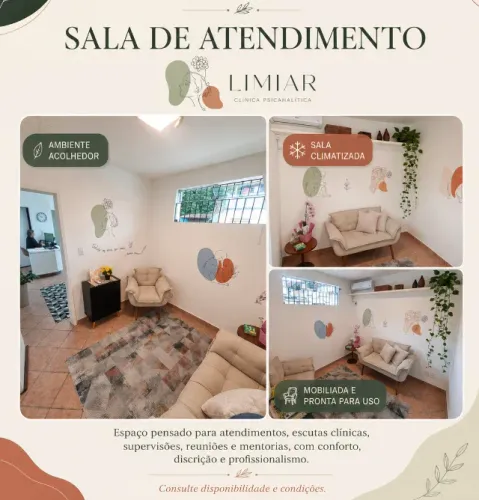 Sublocação de salas para psicólogos, psicanalistas, educadores.