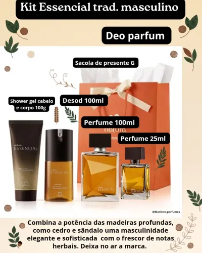 Kit presente Essencial tradicional masculino Natura 