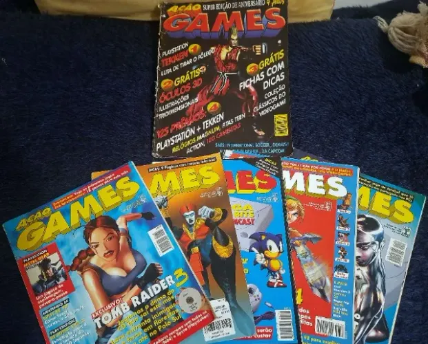 Lote 6 Revistas Ação Games 