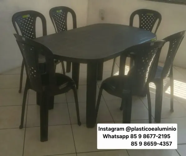 Mesa de plástico desmontável 