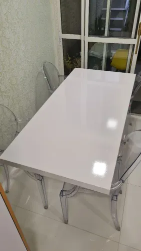Mesa de Jantar Branca de Marcenaria em MDF 170x80