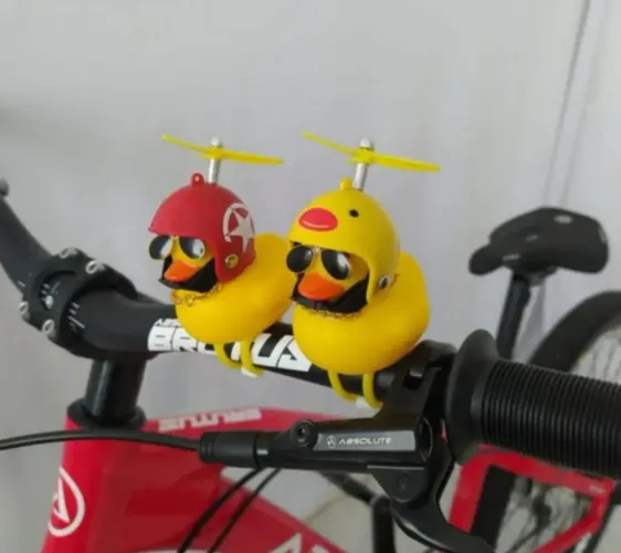 Buzina Patinho para Bicicleta Bike Moto com LED e Hélice