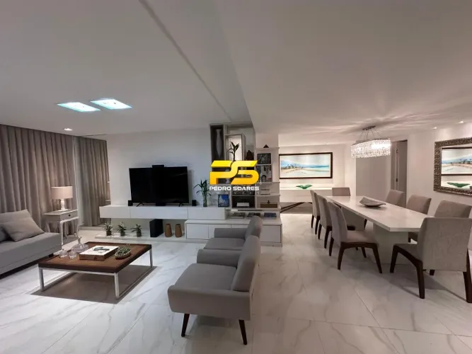 Apartamento Mobiliado Pé na Areia com 3 Suítes 190m² REF: 10