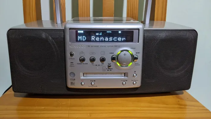 Mini Disc player Kenwood MDX-L1 Raridade. Player de MD funcionando perfeitamente. Portatil