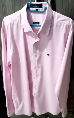Camisa Social Rosa Bebê