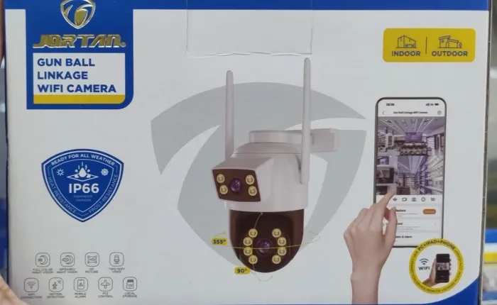 Câmera de segurança wifi lente dupla ip66