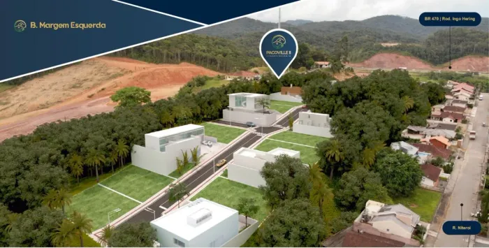 Lotesa parte de 360m² de área, no Loteamento Pacoville II - Margem Esquerda - Gaspar/SC