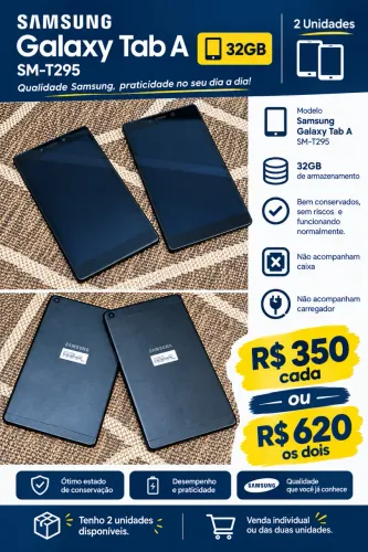 Tablet Samsung Galaxy Tab A SM-T295 - 32GB - 2 Unidades