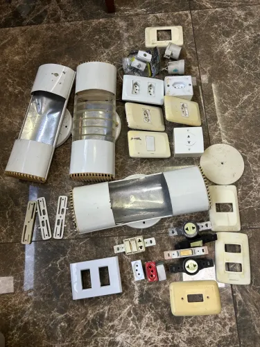 Kit de tomadas, interruptores,luminárias,boquinhas,tomadas para antena 