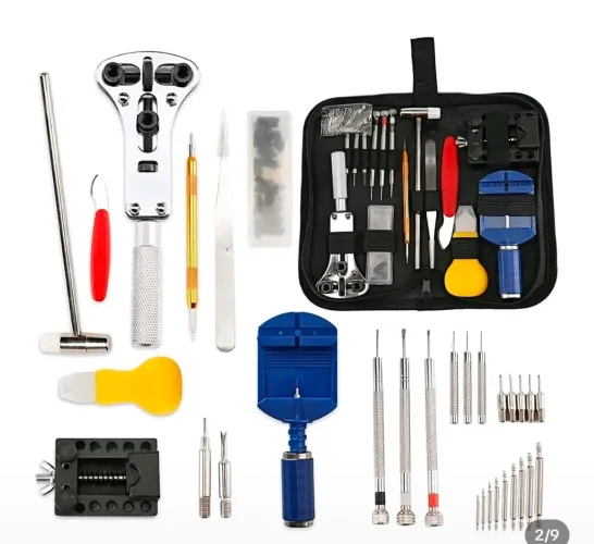 Kit de ferramentas de reparo de relógio de 147 peças