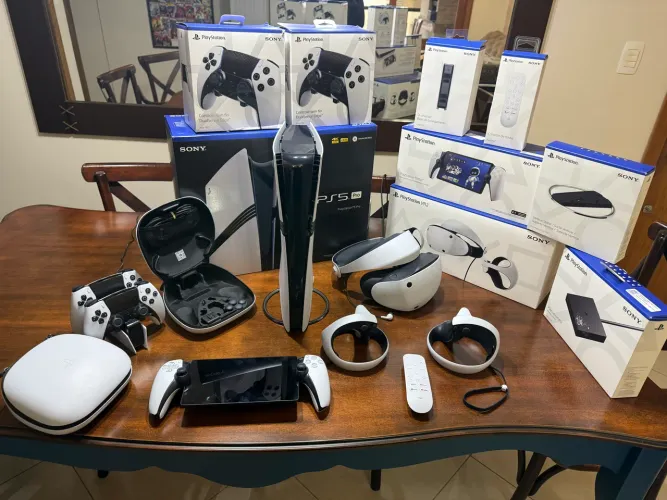 PACOTE COMPLETAÇO: Playstation 5 PRO + PSVR 2 + PS Portal + 2 Dual Sense Edge + acessórios