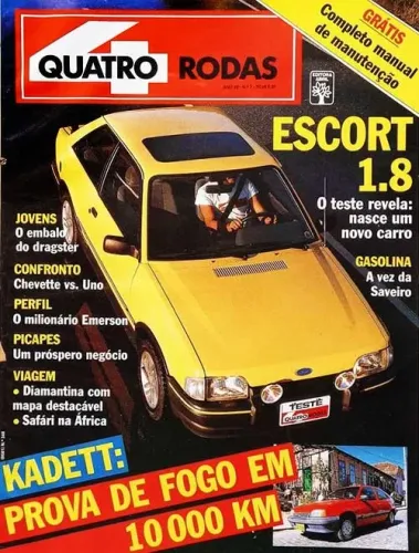 Ford Escort XR3 1.8 1989, Kadett, Saveiro, Uno - Revista Quatro Rodas com testes