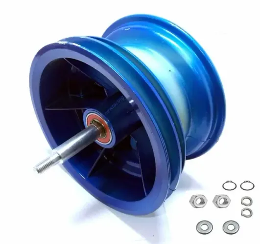 Roda trazeira walk machine montada azul original