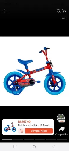 Bicicleta infantil nova