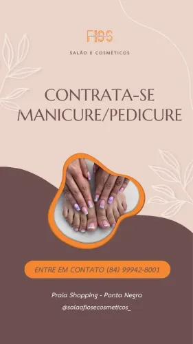 Vaga para manicure profissional e com experiência 
