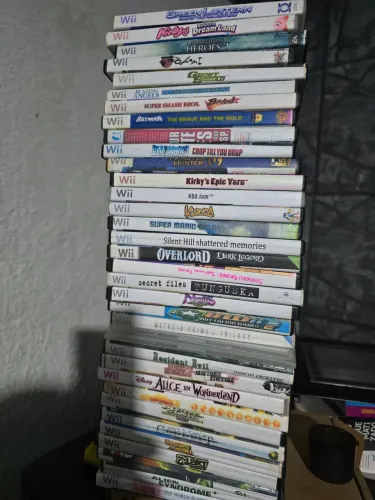 Nintendo wii desbloqueado com 35 jogos gravados em disco