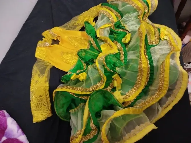 Vestido estilizado são João menina 2 anos