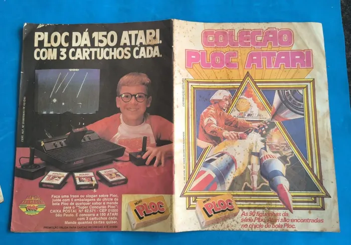 Álbum Ploc Atari incompleto com 43 figurinhas 19<br>Contém 43 figurinhas <br>R$ 809.99 + fretein