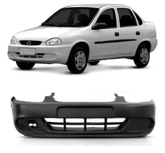 PARA-CHOQUE DIANTEIRO CORSA CLASSIC 2000 A 2010 SEM FURO PRETO PARA PINTURA