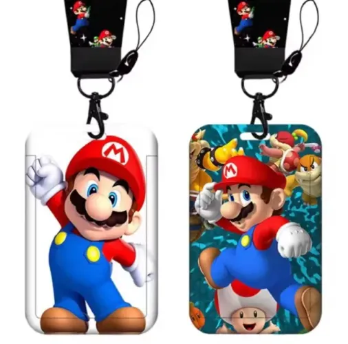Crachá Com Cordão Super Mario