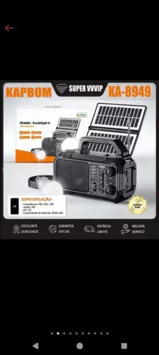 Sim com placa solar e luz de emergência